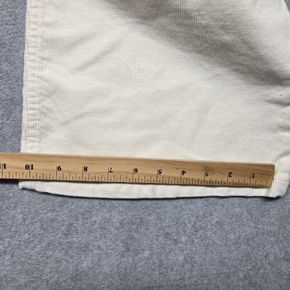 GAP Pants Womens 16R 33 White 70s‎ Flare High Rise Corduroy Stretch Pockets